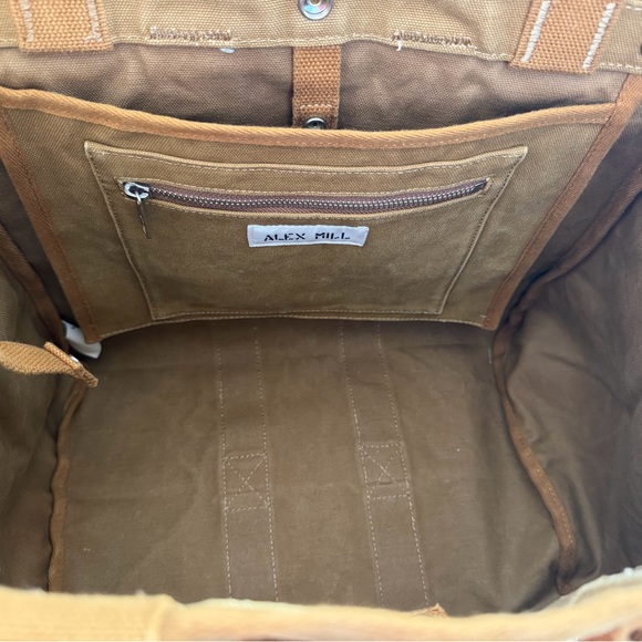 Alex Mill The Perfect Weekday Tote in Golden Khaki - Picture 11 of 11